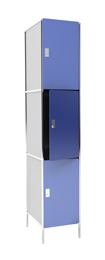 Трехсекционный шкаф из HPL пластика