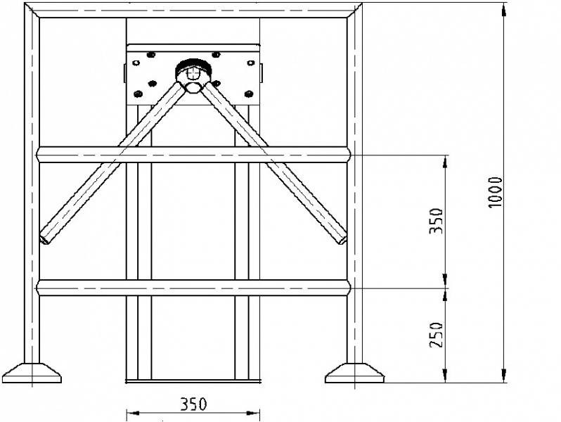 размеры турникета-трипода Gotschlich Compact 3-Arm