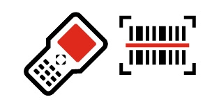 Стюард принимает товар с помощью мобильного терминала сбора данных.