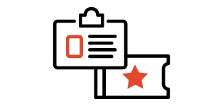  Выдать билеты или бейджи участника