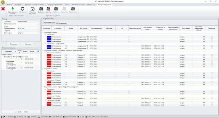 Назначение заданий сервисным службам.